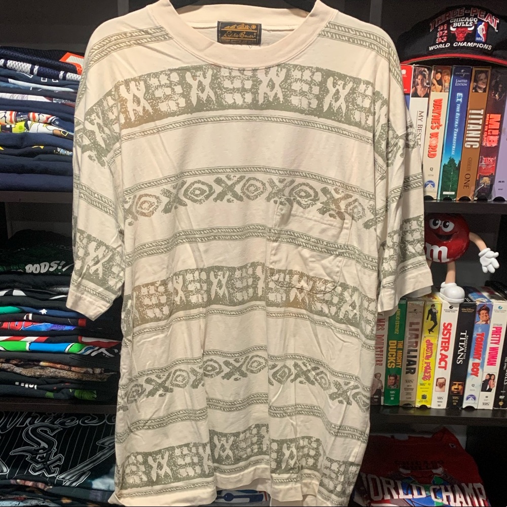 Vintage Eddie Bauer All Over Print Shirt Size XL